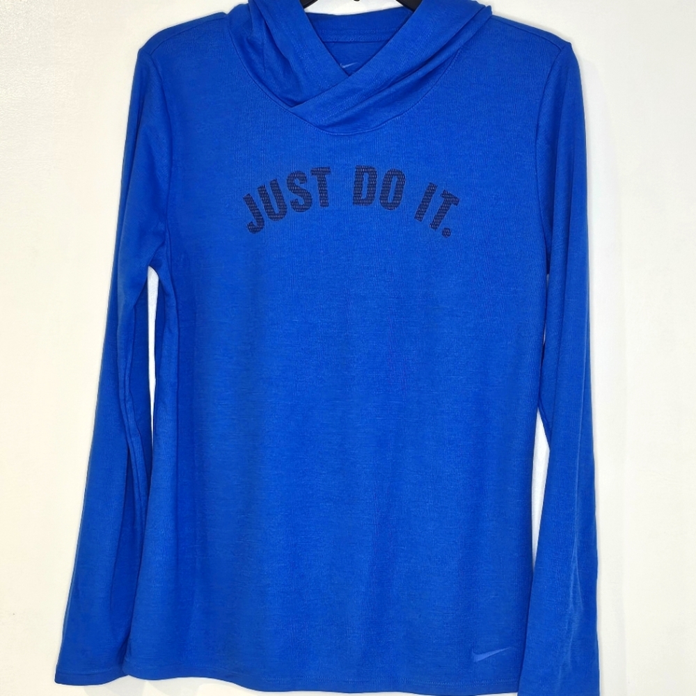 Nike Dri Fit Blue Unisex Hoodie Size M